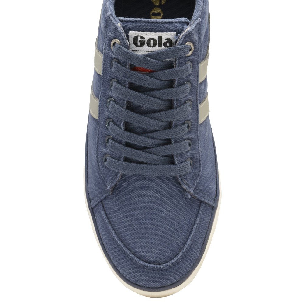 Vegan Gola Classics Men's Comet Plimsoll Sneakers - Navy/Light Grey
