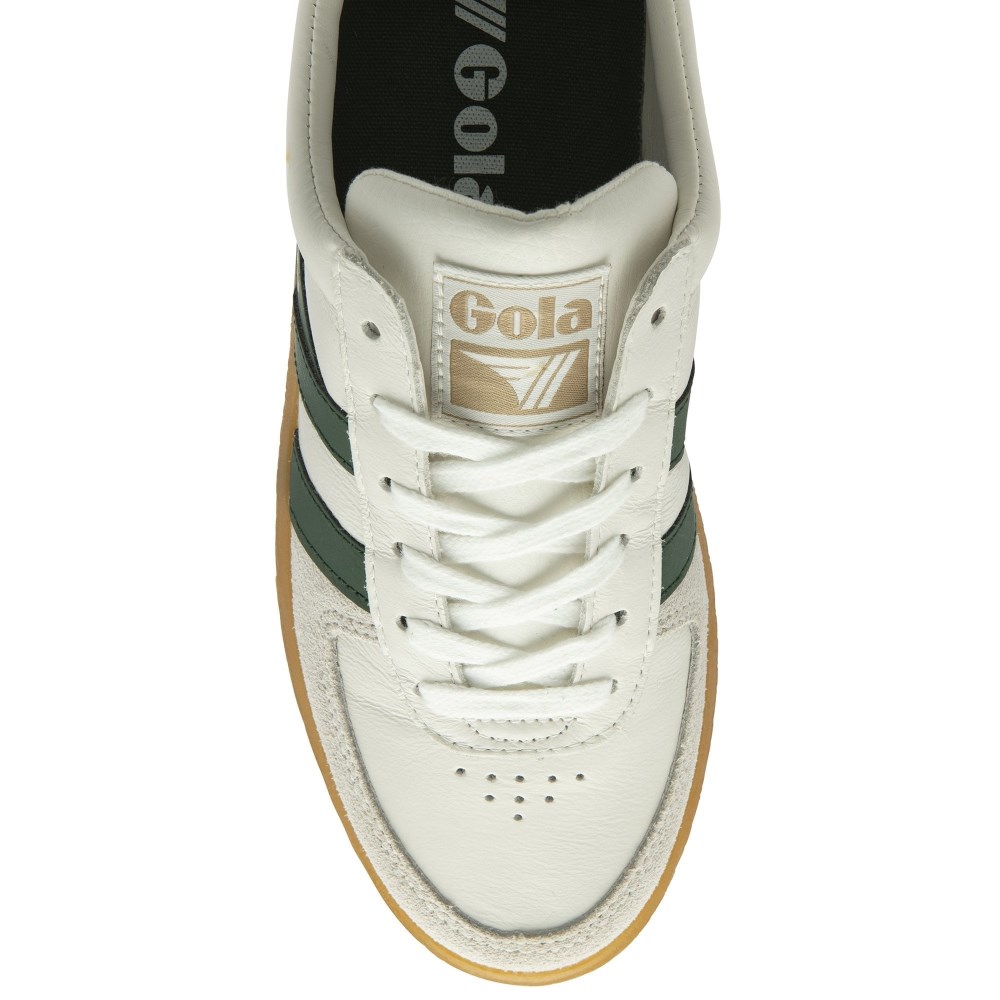 Gola Classics Women's Grandslam Elite Sneakers - White/Evergreen/Fuchsia/Gum