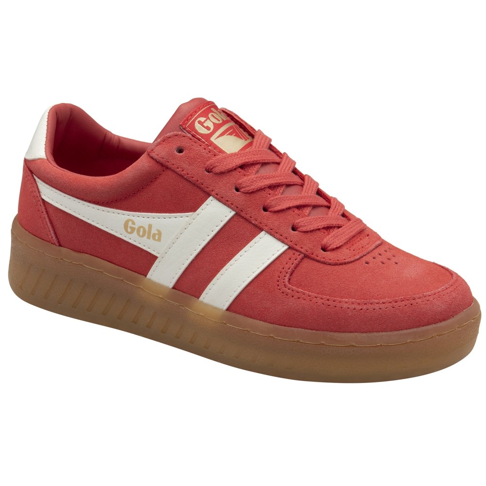 Gola Classics Women's Grandslam Suede Sneakers - Coral/Off White/Gum
