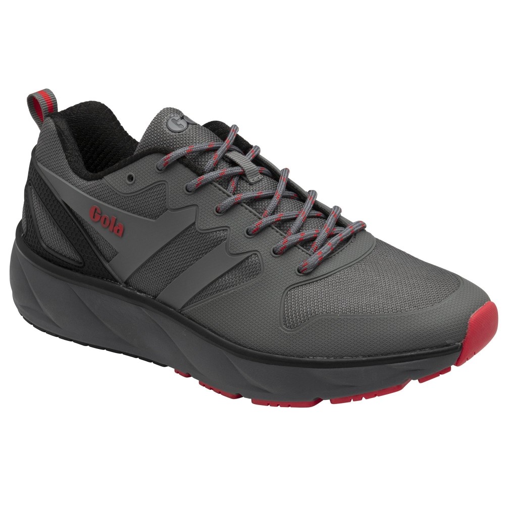 Gola Performance Men's Thunder Sneakers - Charcoal/Black/Deep Red