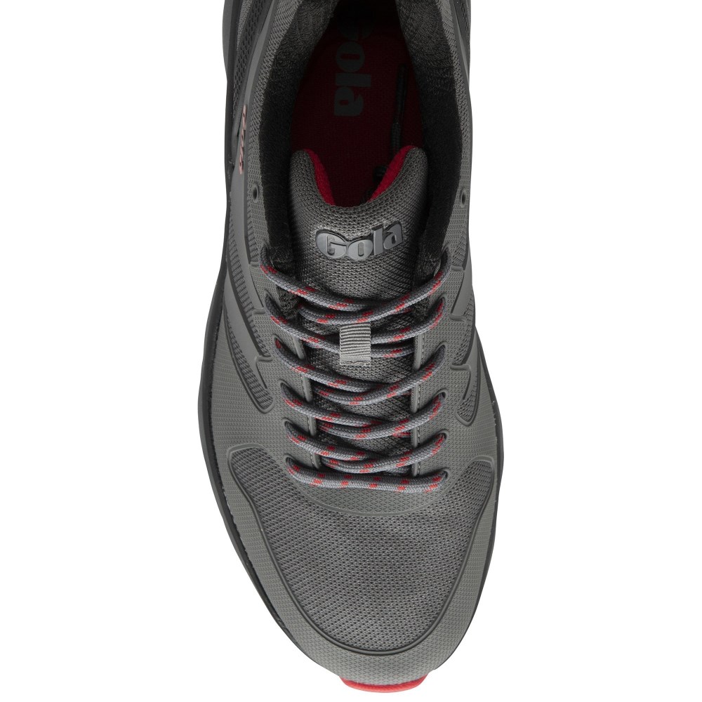 Gola Performance Men's Thunder Sneakers - Charcoal/Black/Deep Red