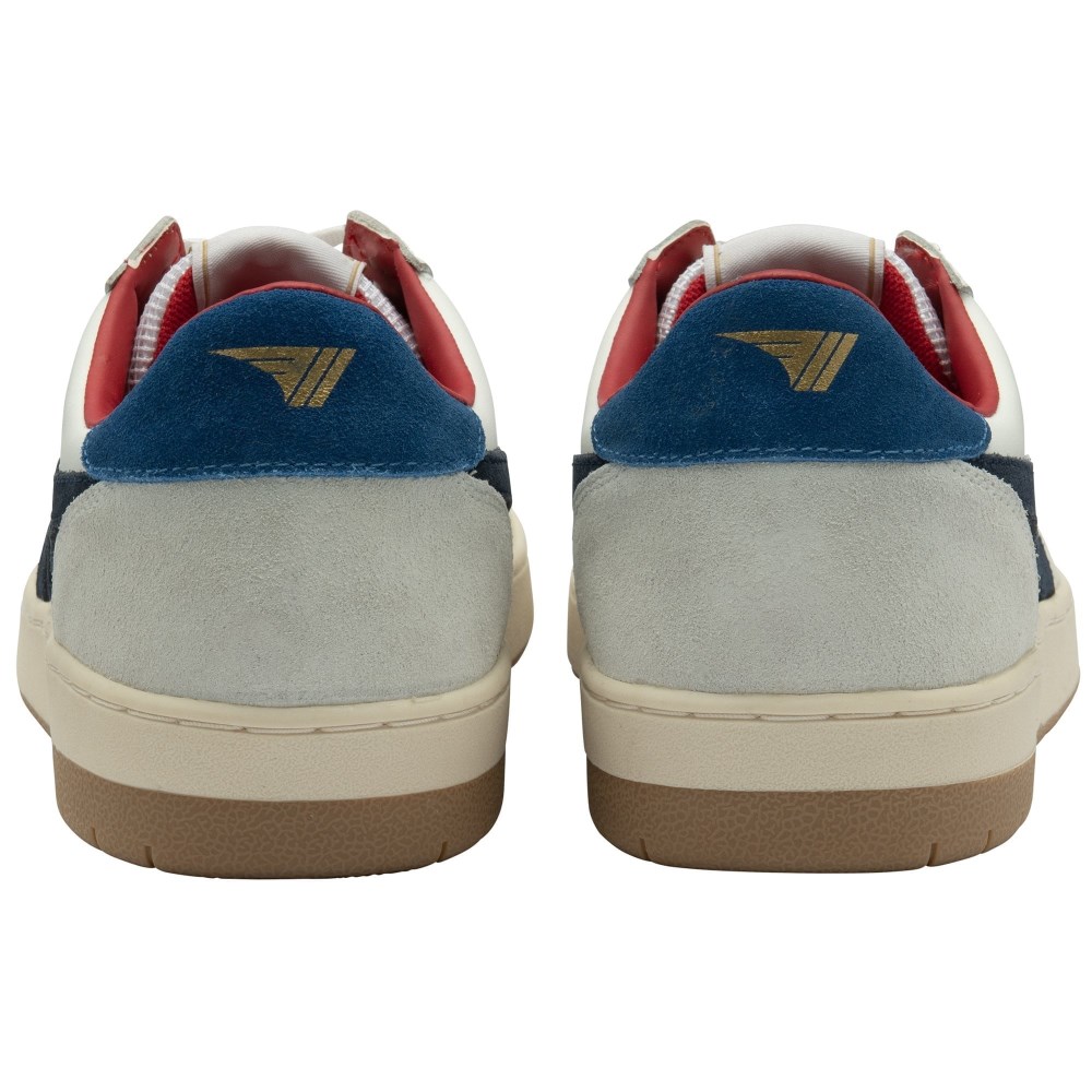 Gola Classics Men's Hawk Sneakers - White/Navy/Marine Blue