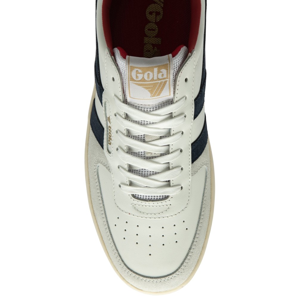 Gola Classics Men's Hawk Sneakers - White/Navy/Marine Blue