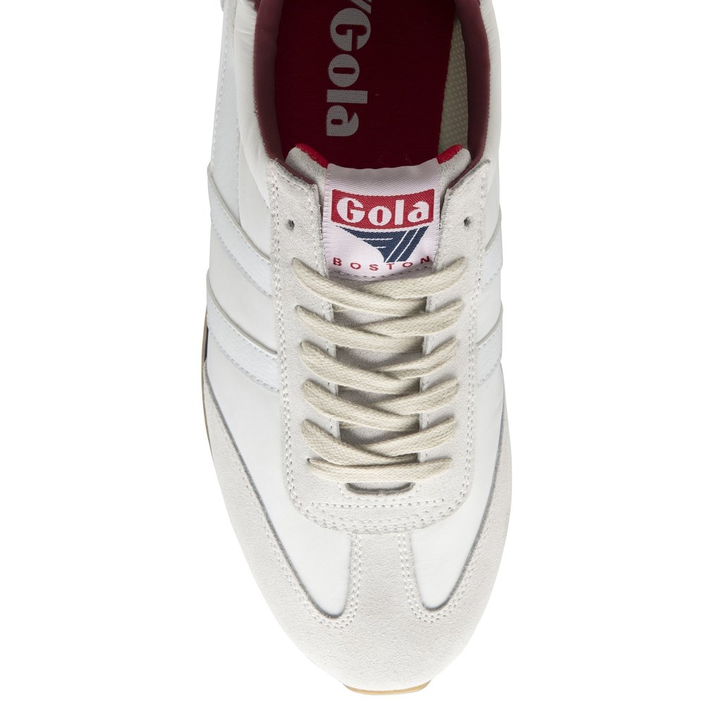 Gola Classics Men's Boston '78 Sneakers - Off White/Navy/Deep Red