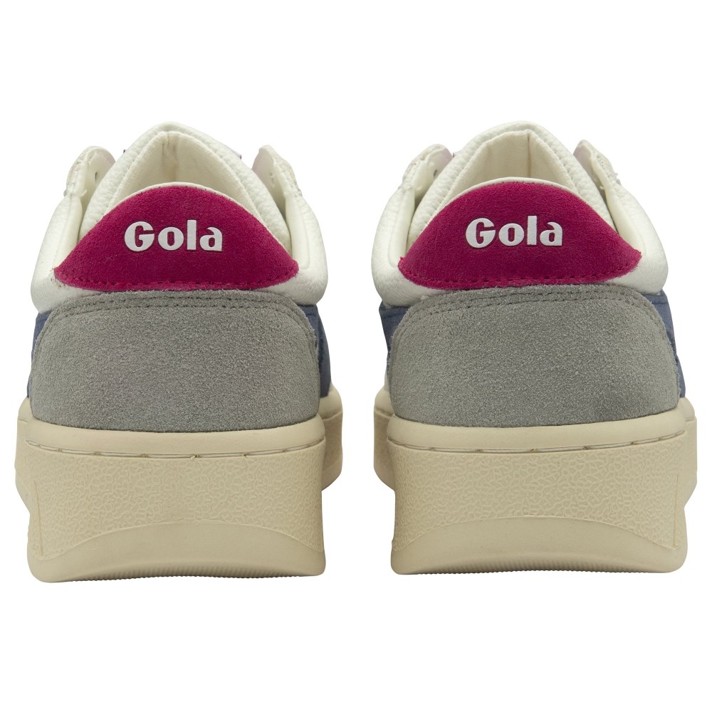 Gola Classics Women's Grandslam Trident Sneakers - White/Moonlight/Fuchsia