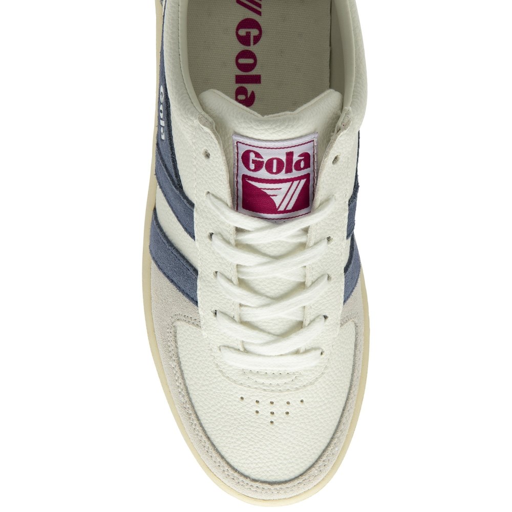 Gola Classics Women's Grandslam Trident Sneakers - White/Moonlight/Fuchsia