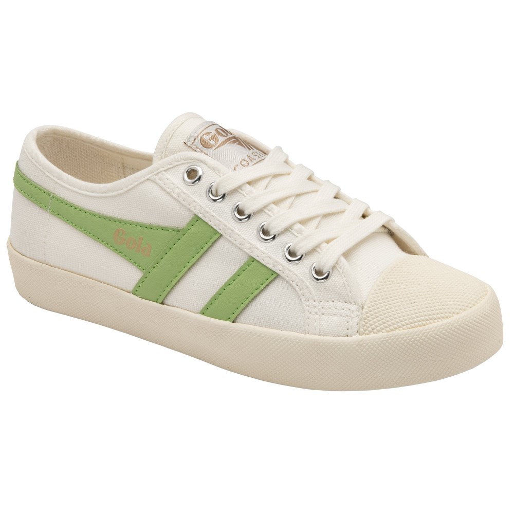 Vegan Gola Classics Women's Coaster - Off White/Patina Green