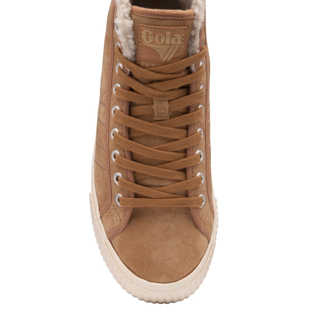 Gola Classics Women's Nordic High Plimsolls - Light Caramel