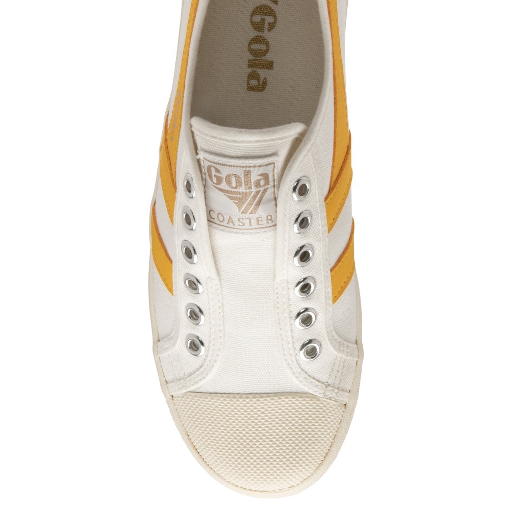 Vegan Gola Classics Women's Coaster Slip - Off White/Sun