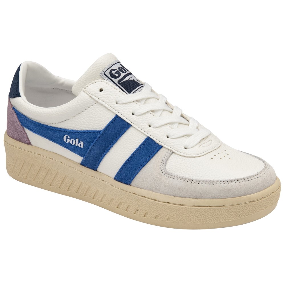 Gola Classics Women's Grandslam Trident Sneakers - White/Sapphire/Navy