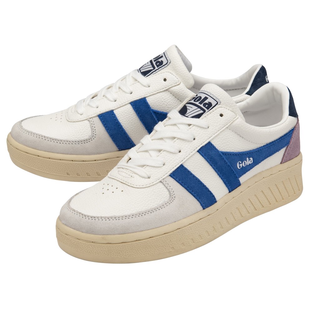 Gola Classics Women's Grandslam Trident Sneakers - White/Sapphire/Navy