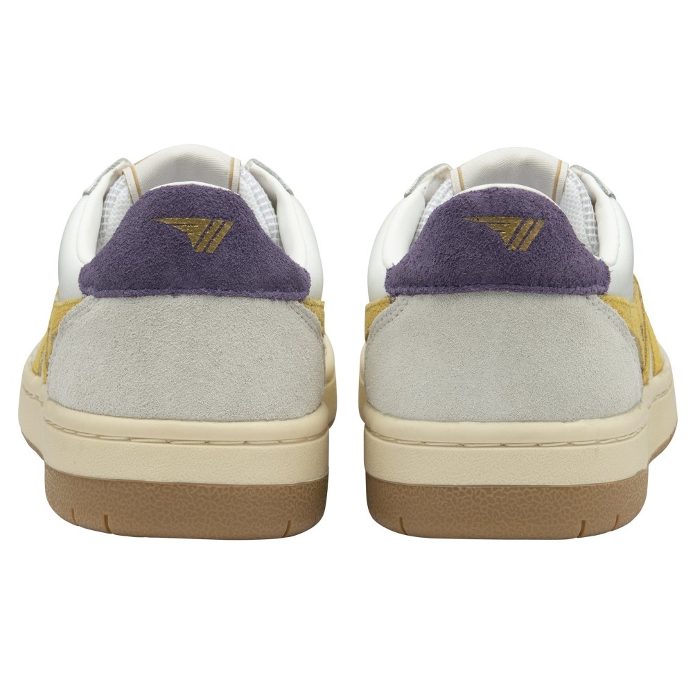 Gola Classics Women's Hawk Sneakers - White/Pollen/Plum