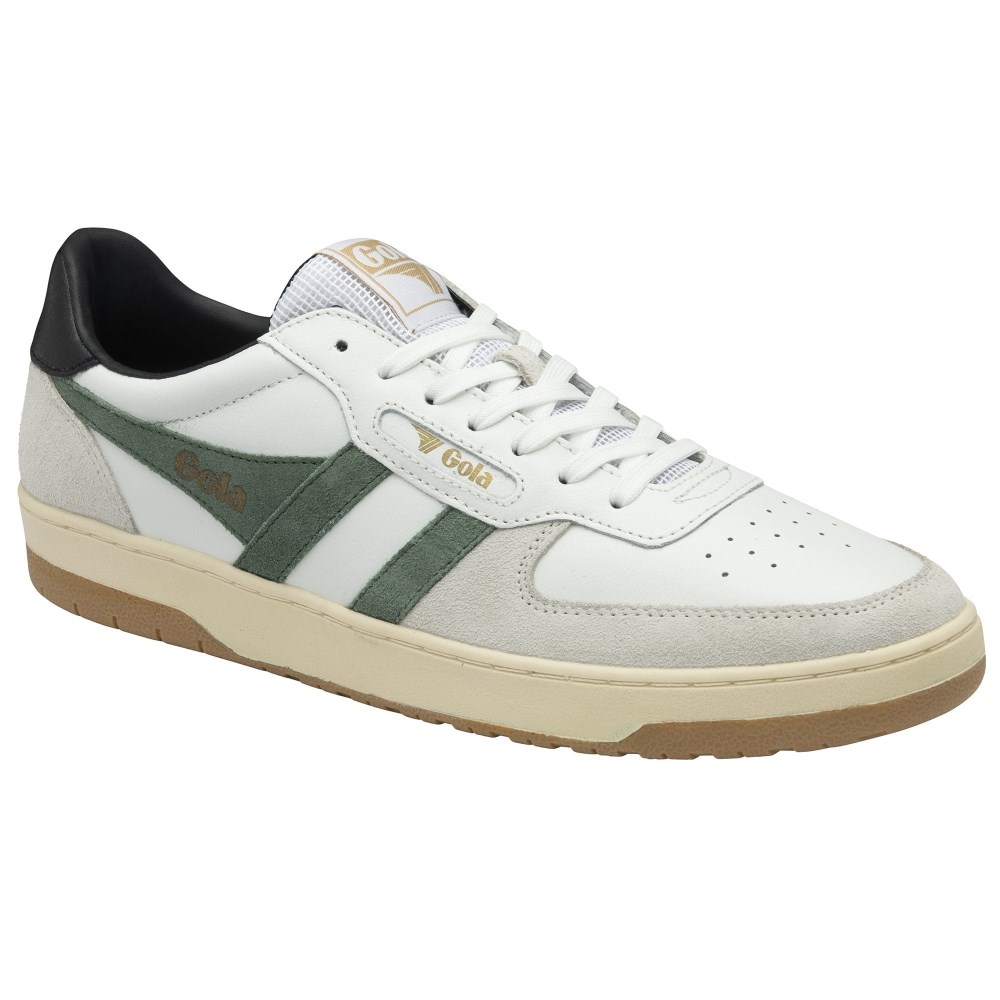 Gola Classics Men's Hawk Sneakers - White/Sage/Black