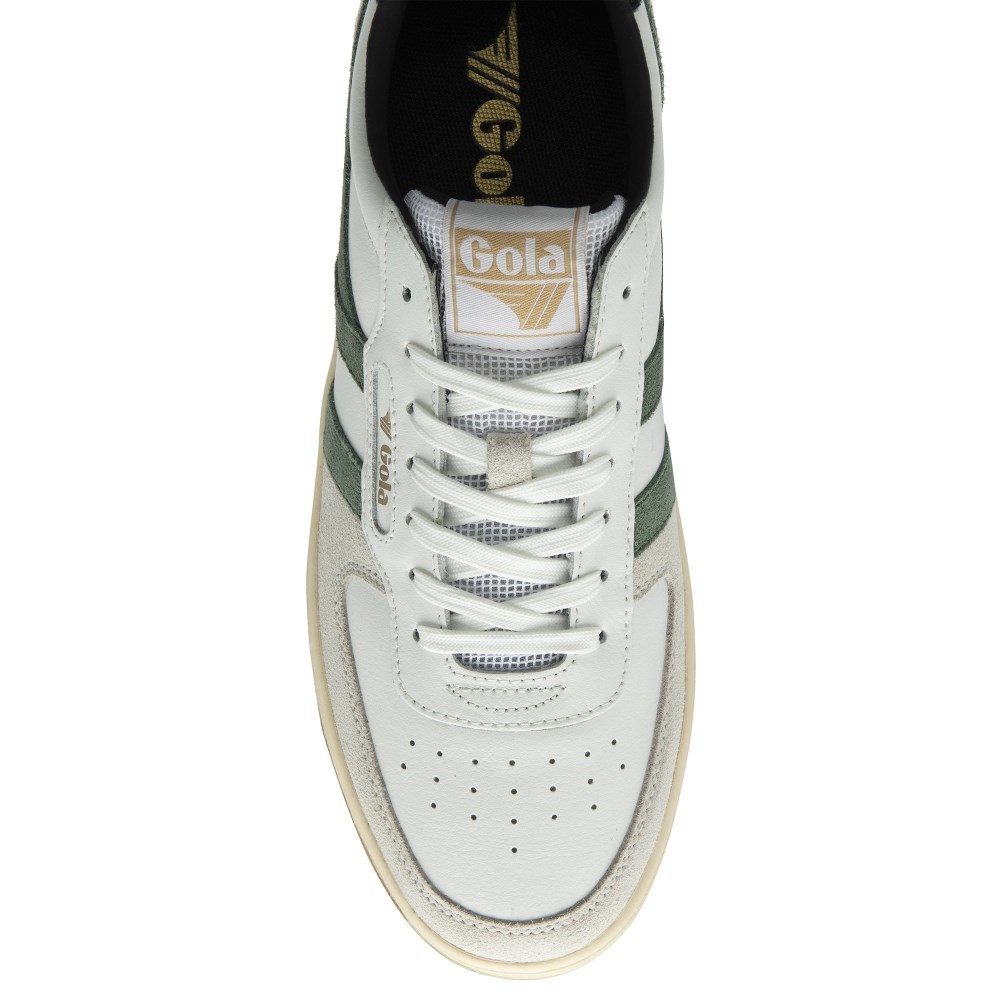 Gola Classics Men's Hawk Sneakers - White/Sage/Black