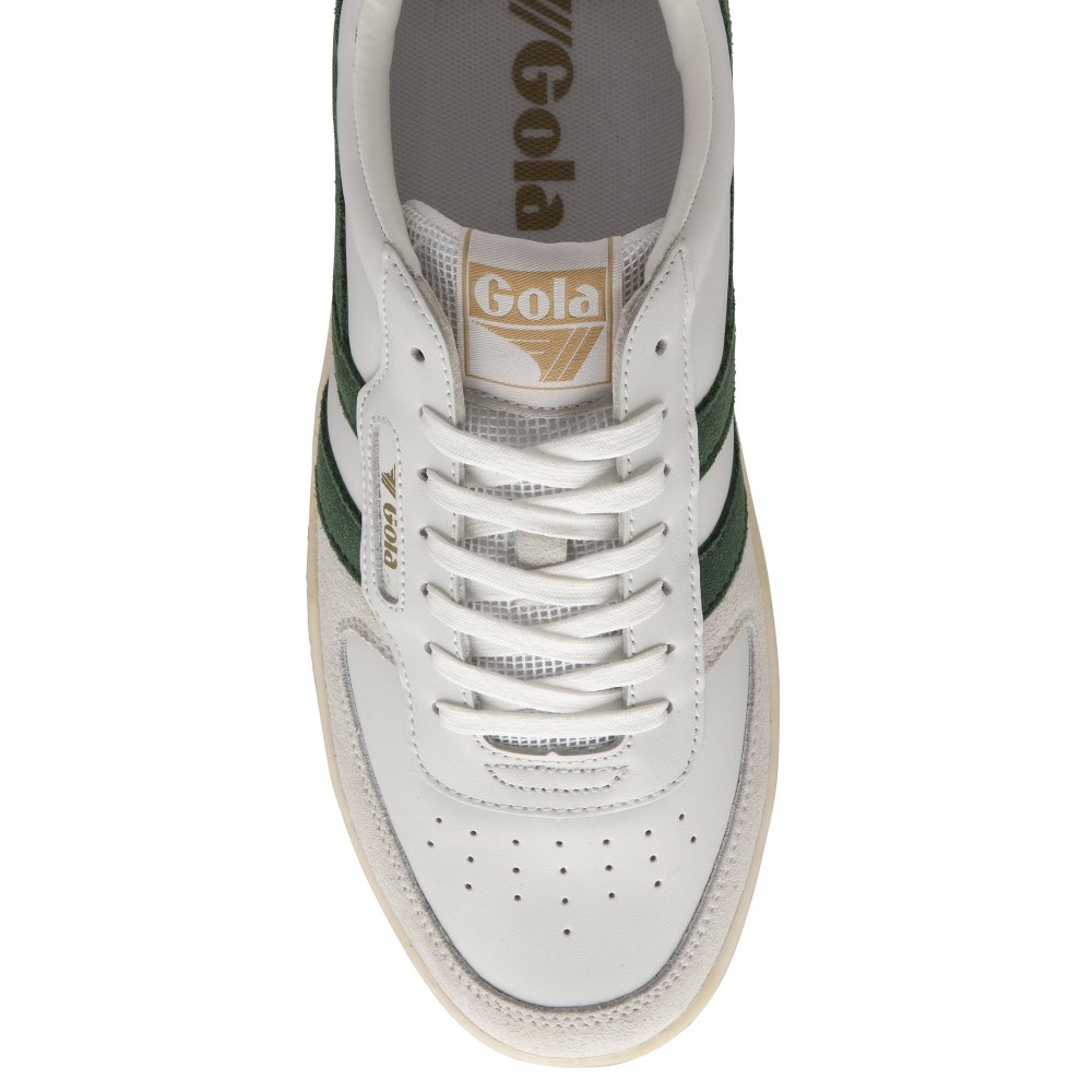 Gola Classics Men's Hawk Sneakers - White/Dark Green