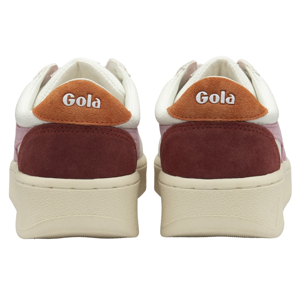 Gola Classics Women's Grandslam Trident Sneakers - White/Candy/Moody Orange