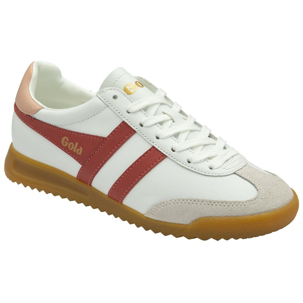 Gola Classics Women's Torpedo Leather Sneakers - White/Clay/Pearl Pink