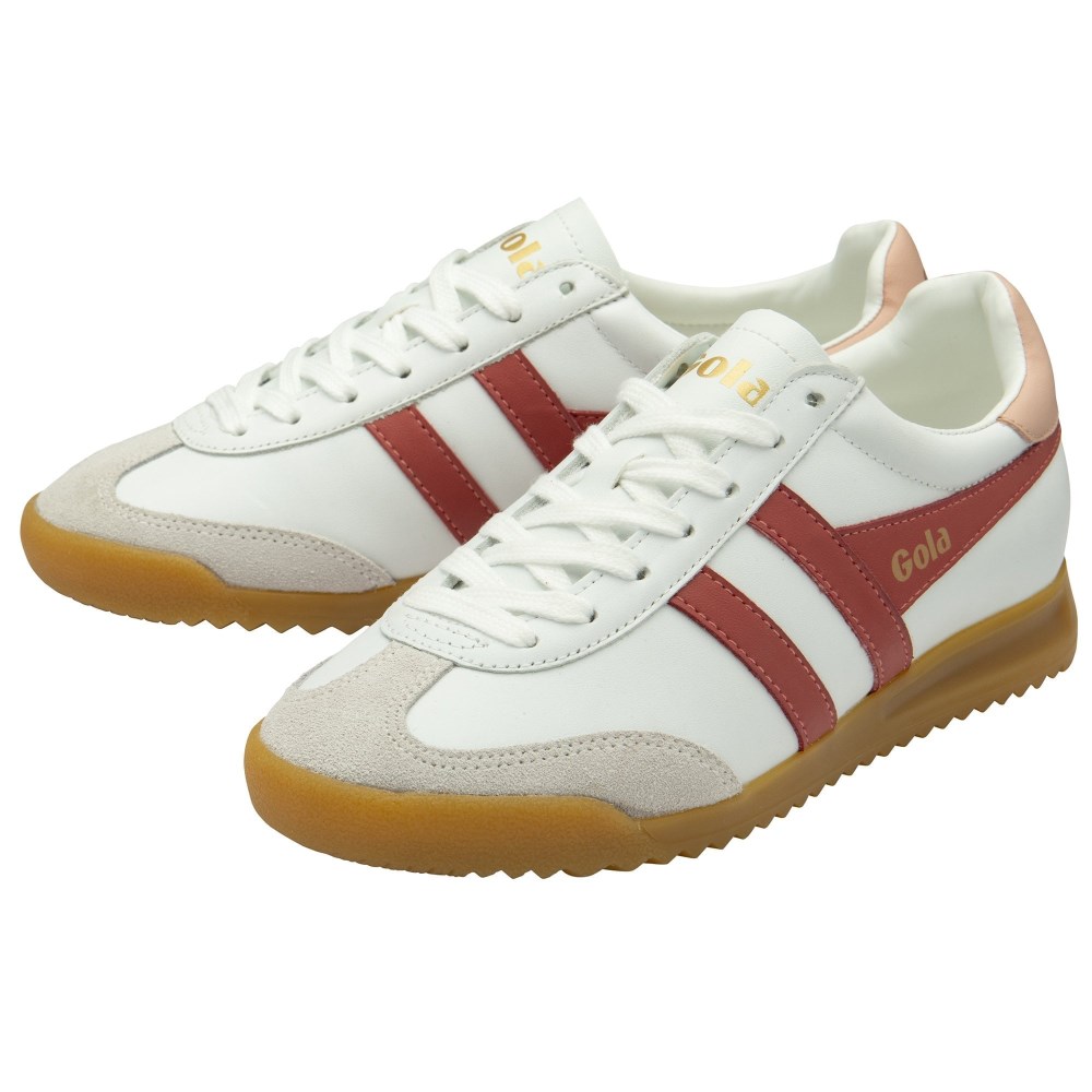 Gola Classics Women's Torpedo Leather Sneakers - White/Clay/Pearl Pink