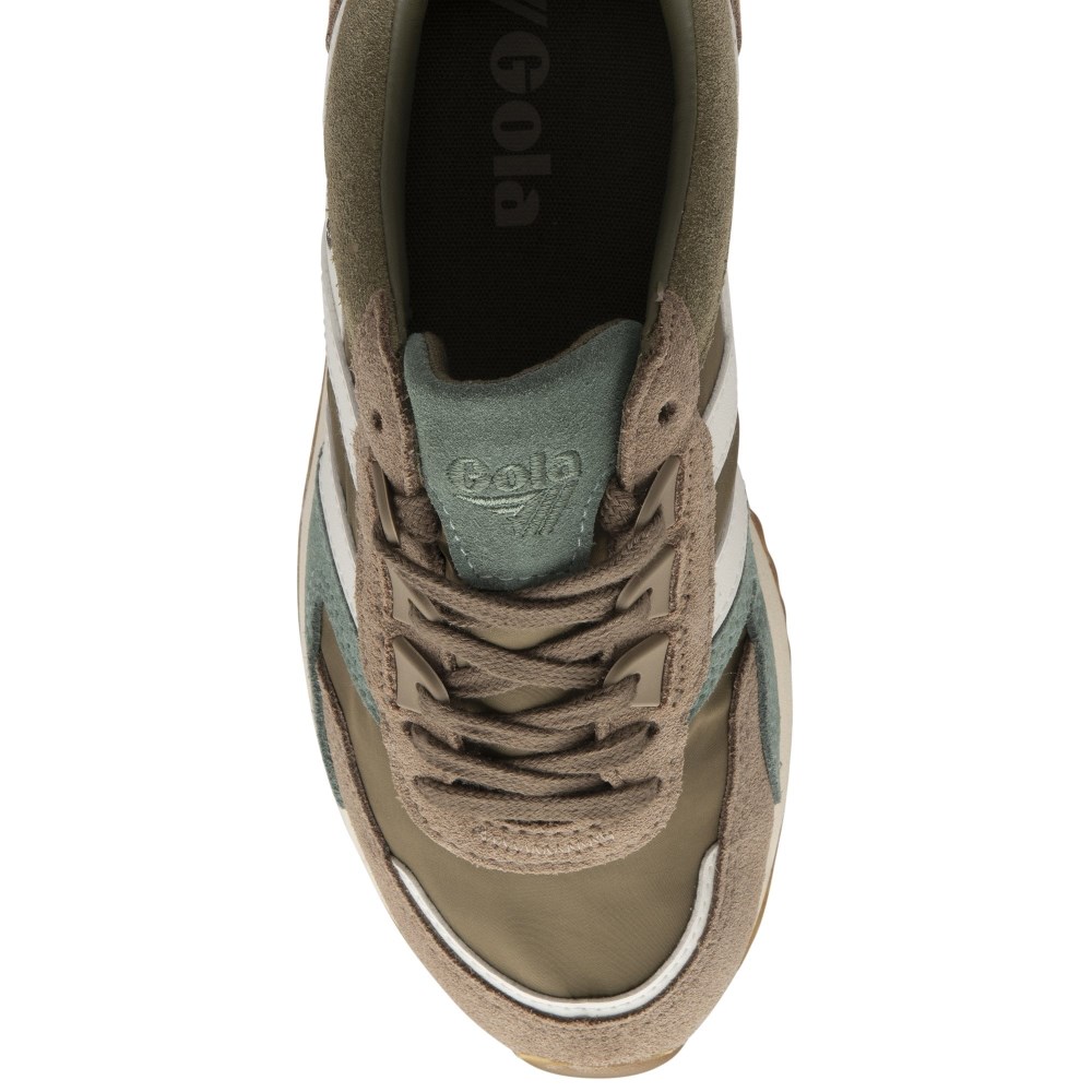 Gola Classics Women's Chicago Sneakers - Khaki/Cappuccino/Off White