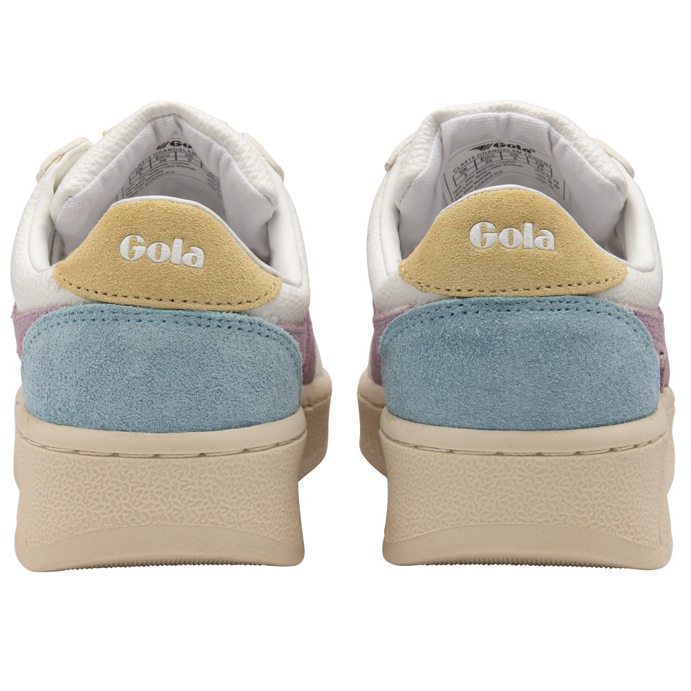 Gola Classics Women's Grandslam Trident Sneakers - White/Lily/Lemon
