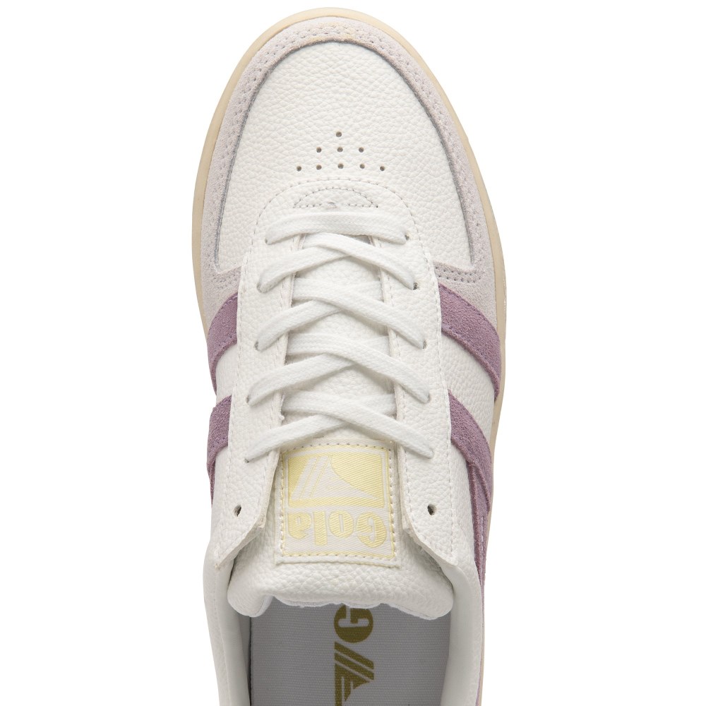 Gola Classics Women's Grandslam Trident Sneakers - White/Lily/Lemon
