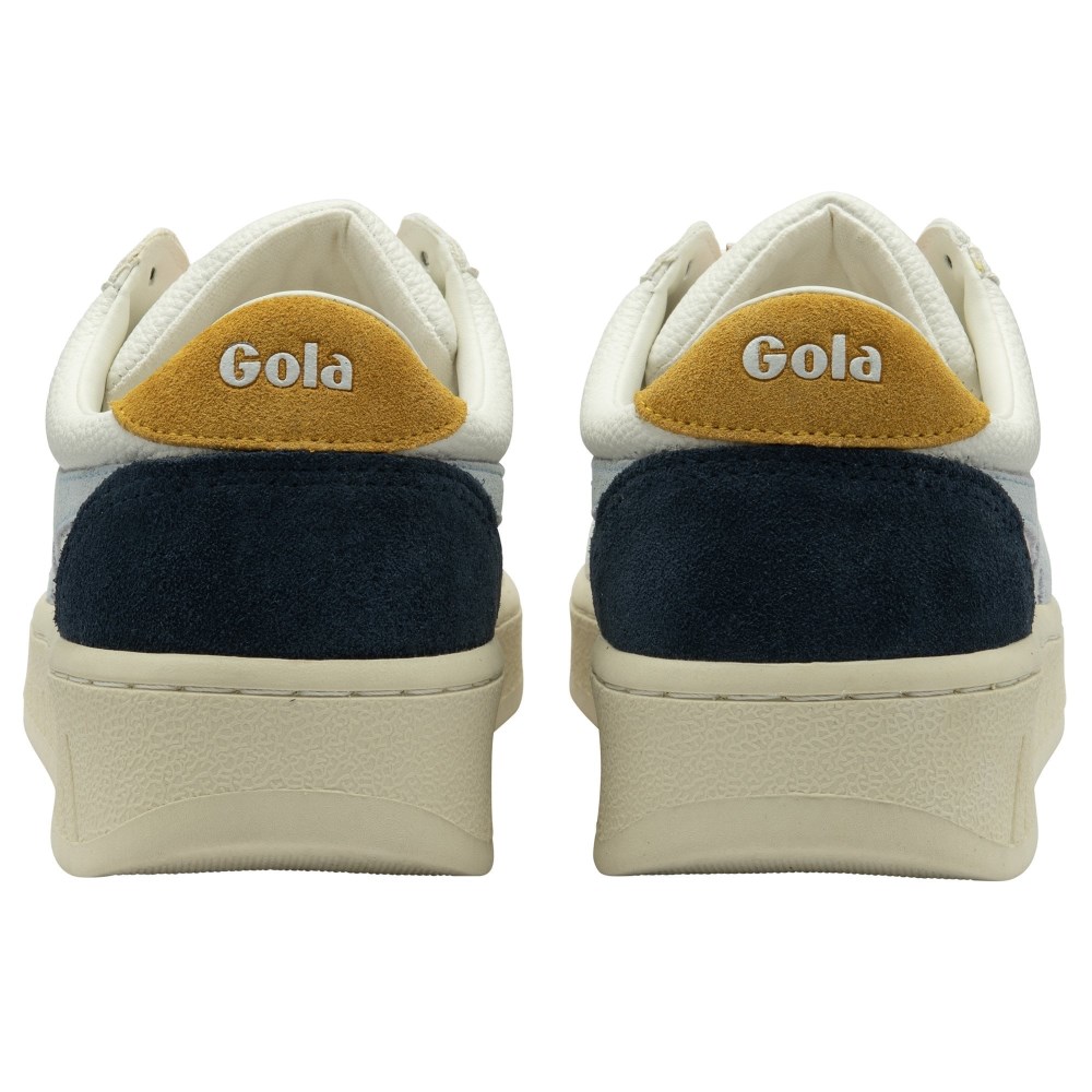 Gola Classics Women's Grandslam Trident Sneakers - White/Ice Blue/Sun