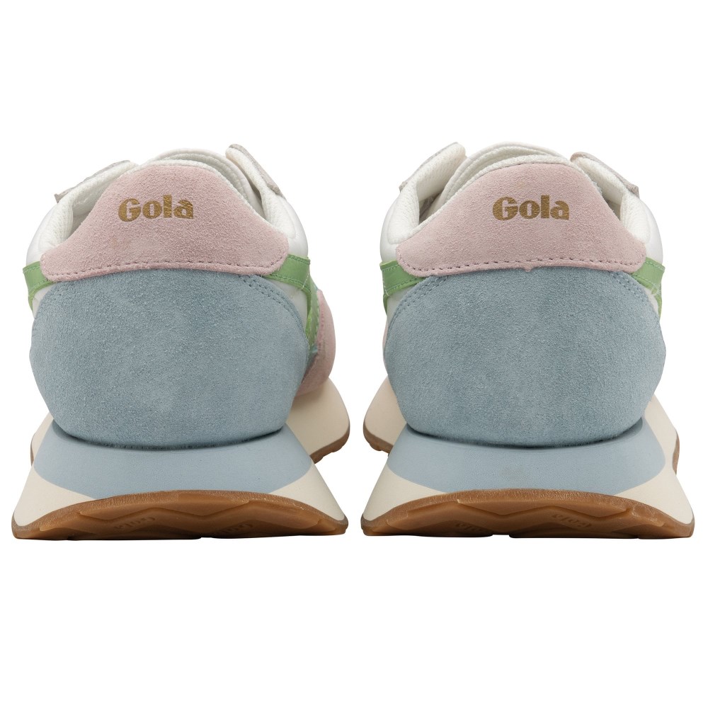 Gola Classics Women's Indiana Sneakers - Off White/Powder Blue/Patina Green