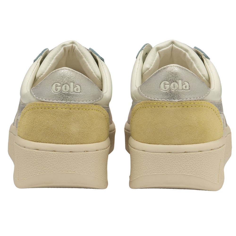 Gola Classics Women's Grandslam Quadrant Sneakers - Off White/Blossom/Silver/Lemon