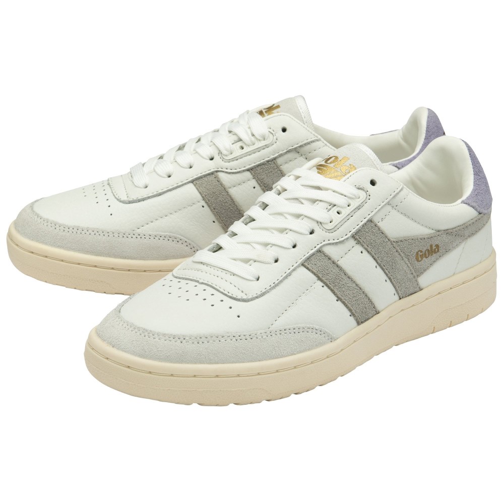 Gola Classics Women's Falcon Sneakers - White/Light Grey/Lavender