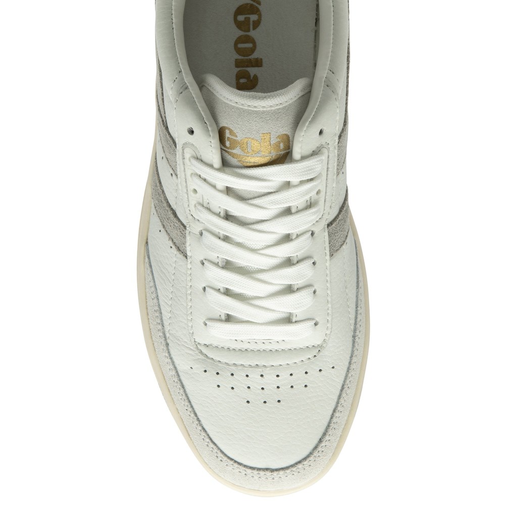 Gola Classics Women's Falcon Sneakers - White/Light Grey/Lavender