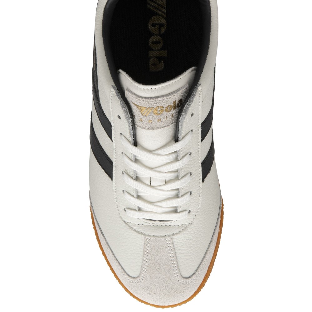 Gola Classics Men's Harrier Leather Sneakers - White/Black/Black