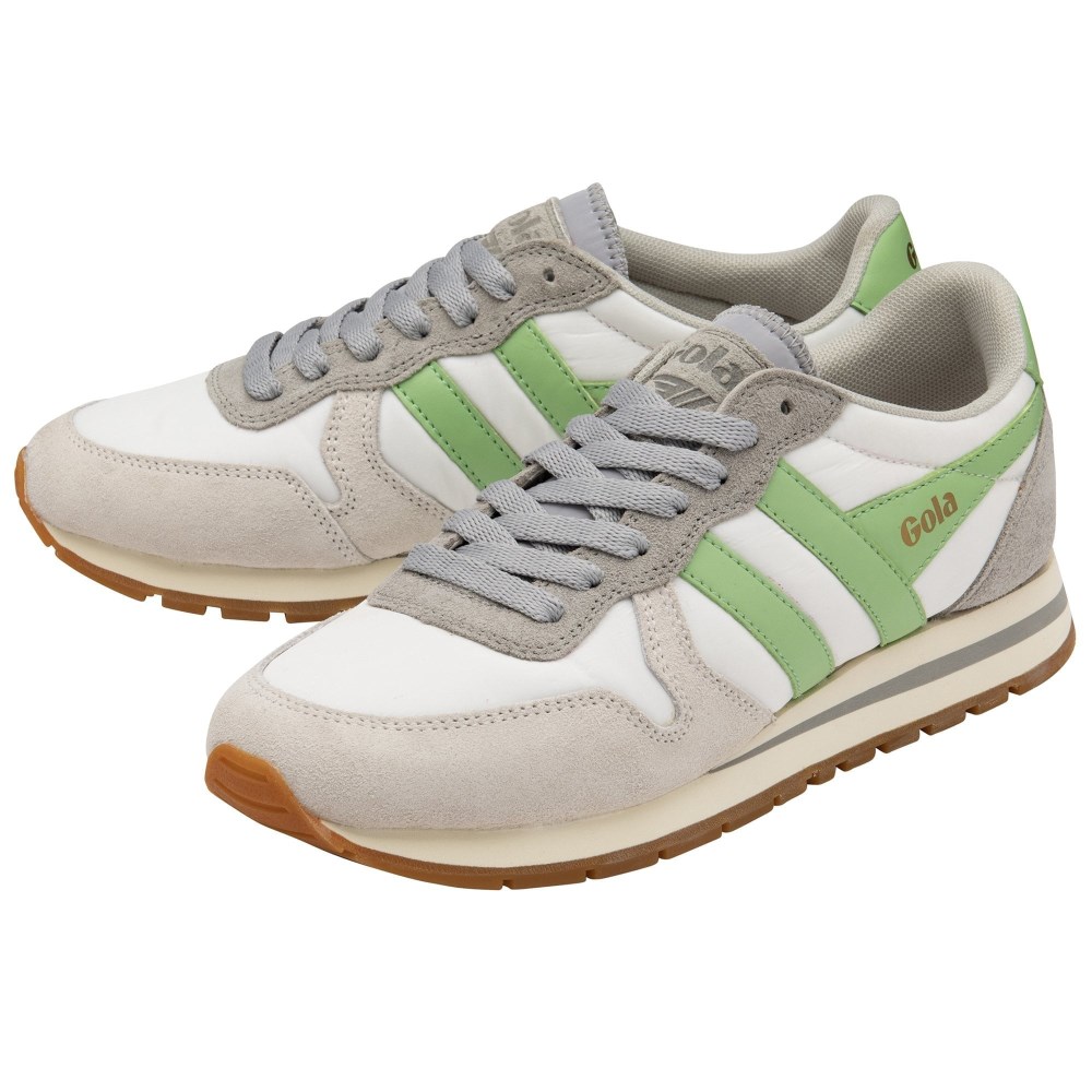 Gola Classics Women's Daytona Chute Sneakers - Off White/Light Grey/Patina Green