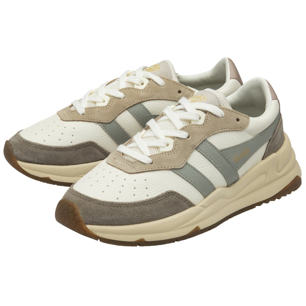 Gola Classics Women's Saturn Quadrant Sneakers - Off White/Rhino/Light Grey