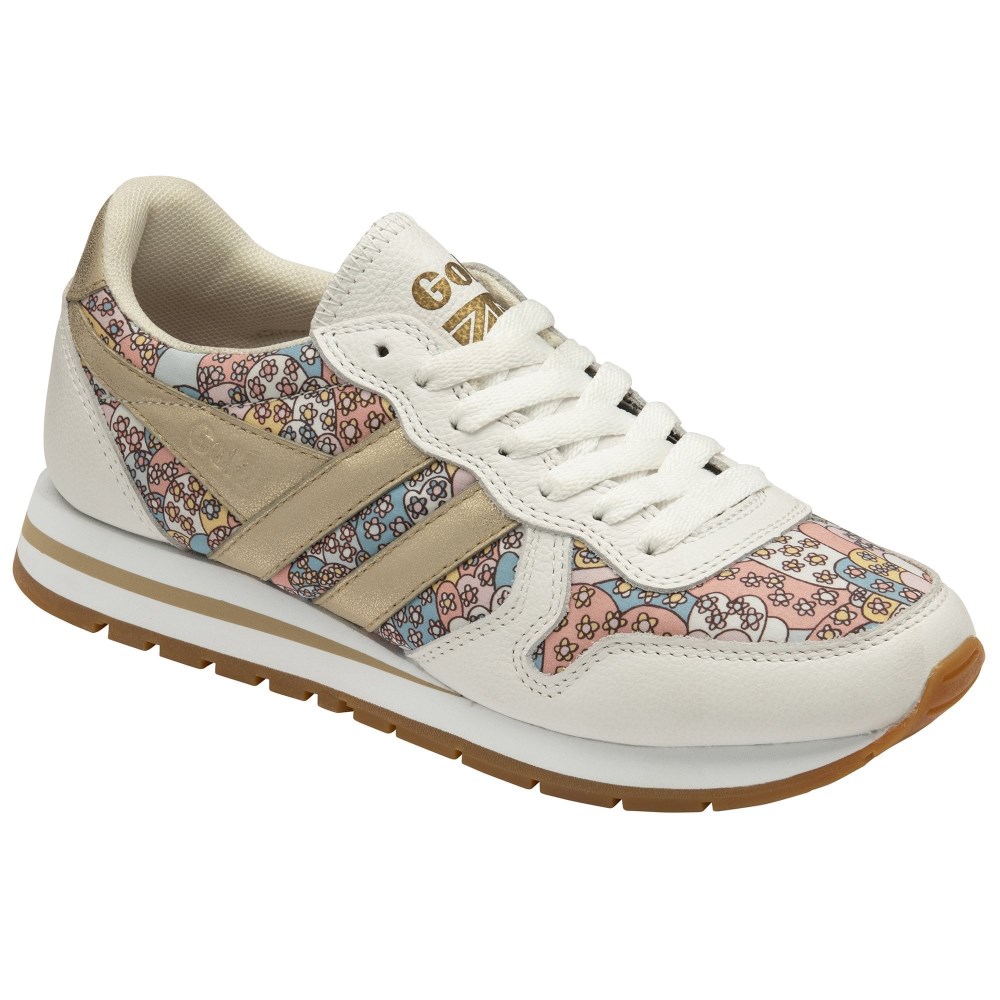 Gola Classics Women's Daytona LBTY CP Sneakers - White/Gold/Multi