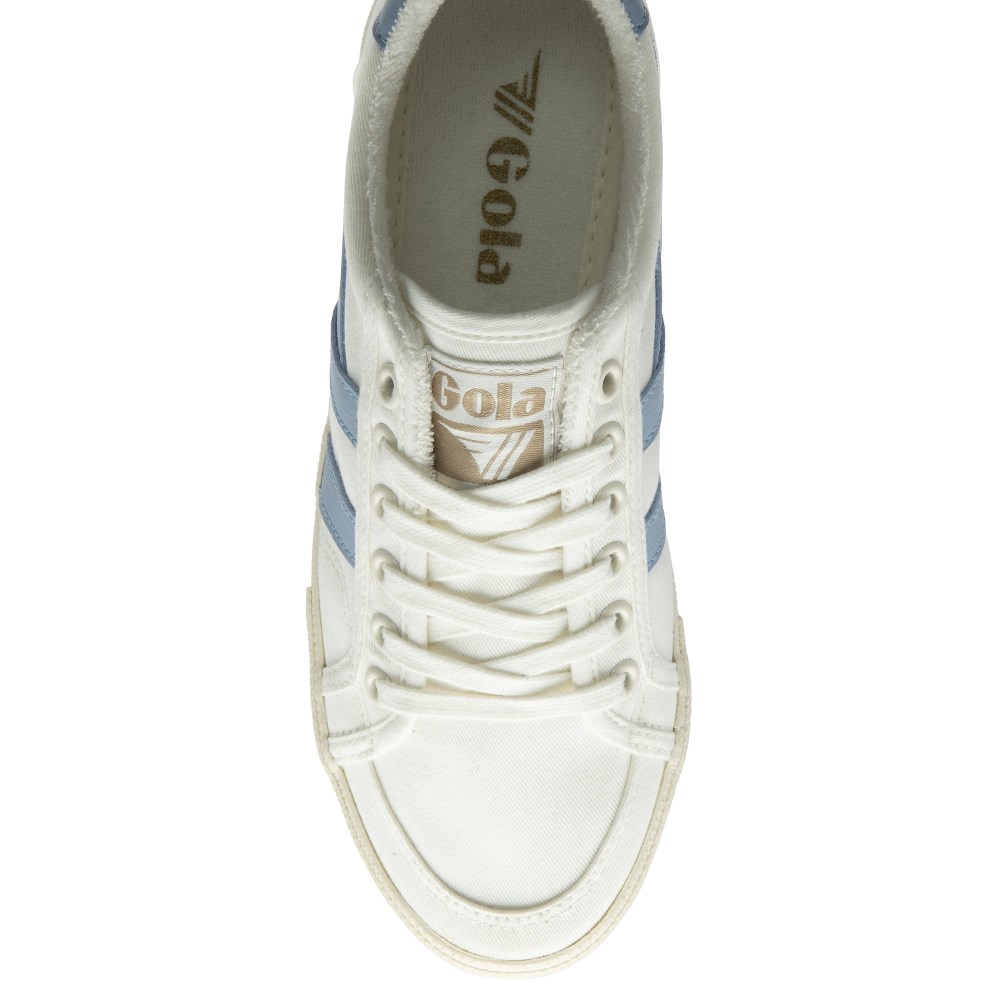 Vegan Gola Classics Women's Stratus Plimsoll Sneakers - Off White/Air