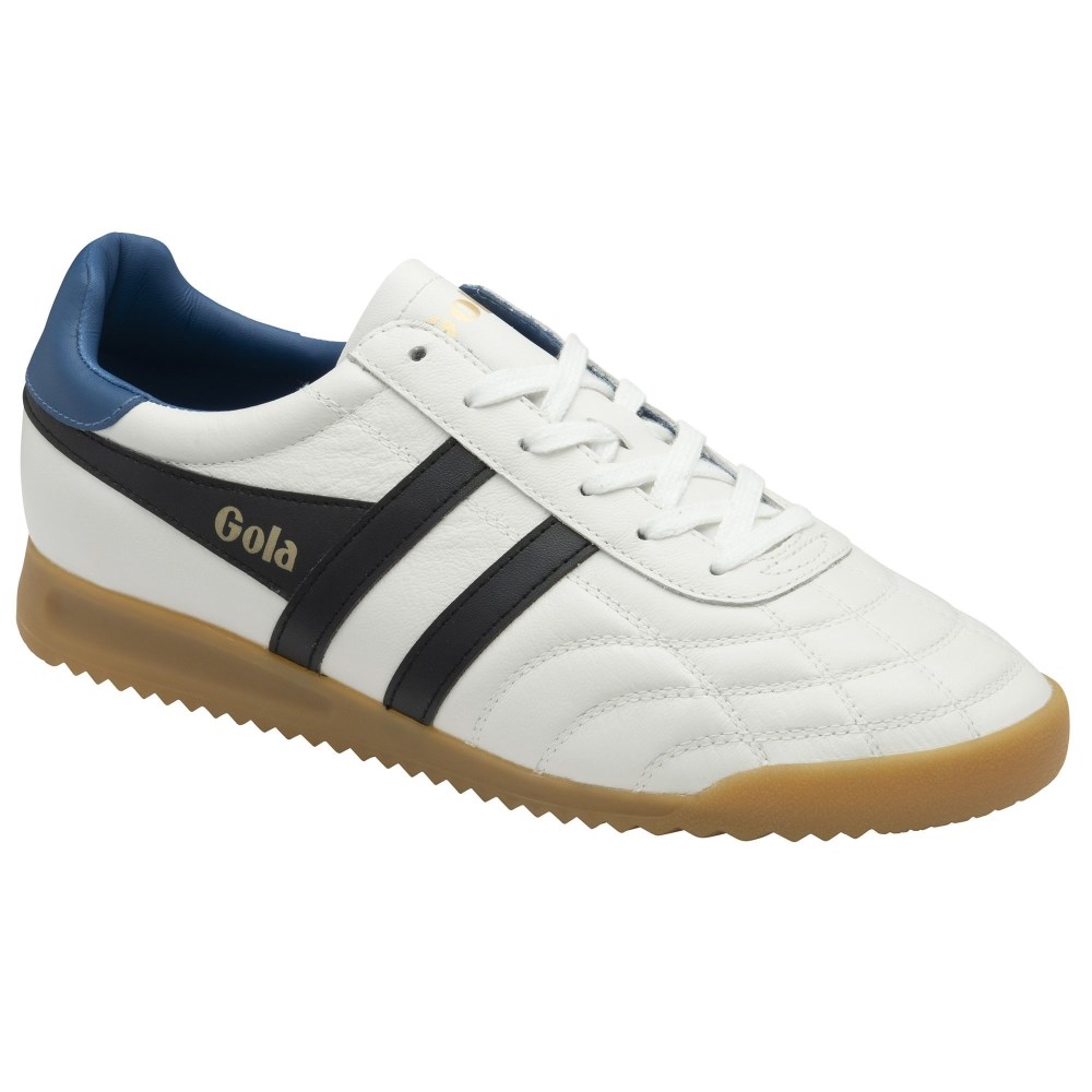 Gola Classics Men's Stadium Sneakers - White/Black/Marine Blue