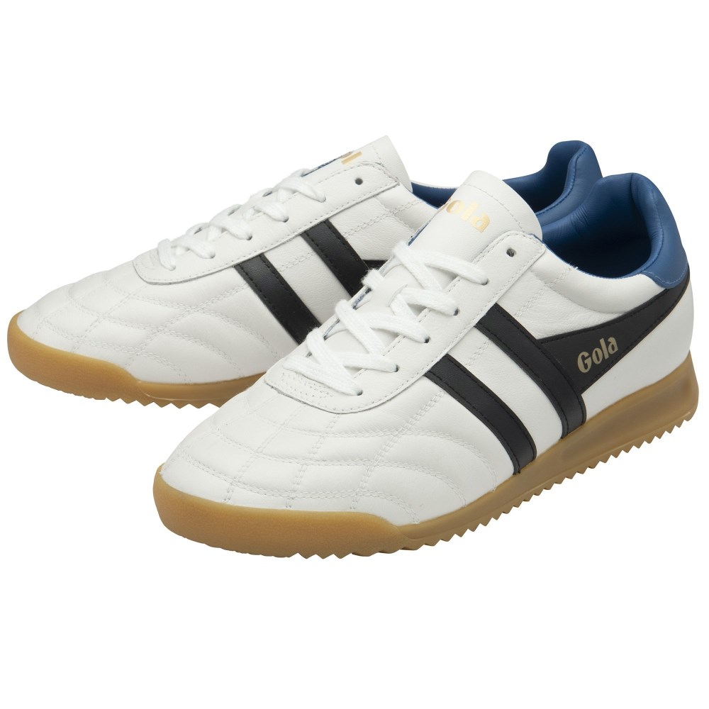 Gola Classics Men's Stadium Sneakers - White/Black/Marine Blue