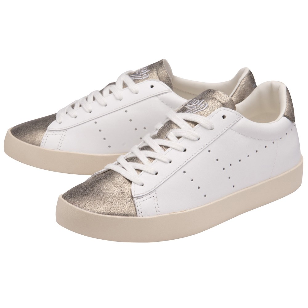 Gola Classics Women's Nova Metallic Sneakers - White/Gold