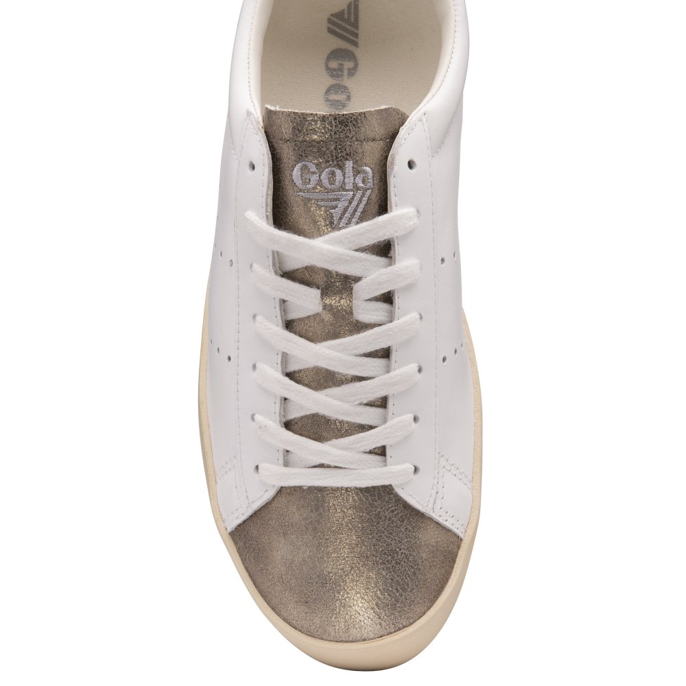 Gola Classics Women's Nova Metallic Sneakers - White/Gold