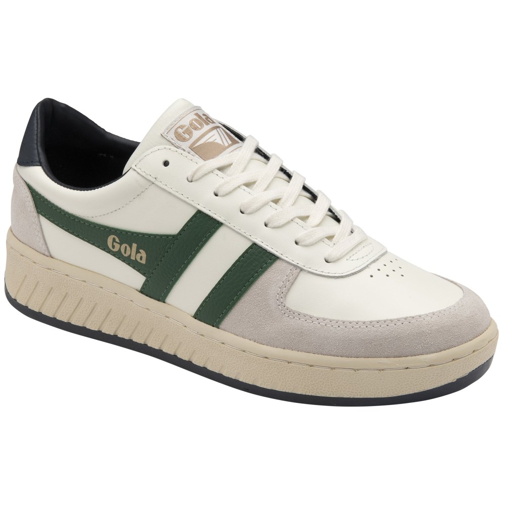 Gola Classics Men's Grandslam Classic Sneakers - Off White/Dark Green/Navy