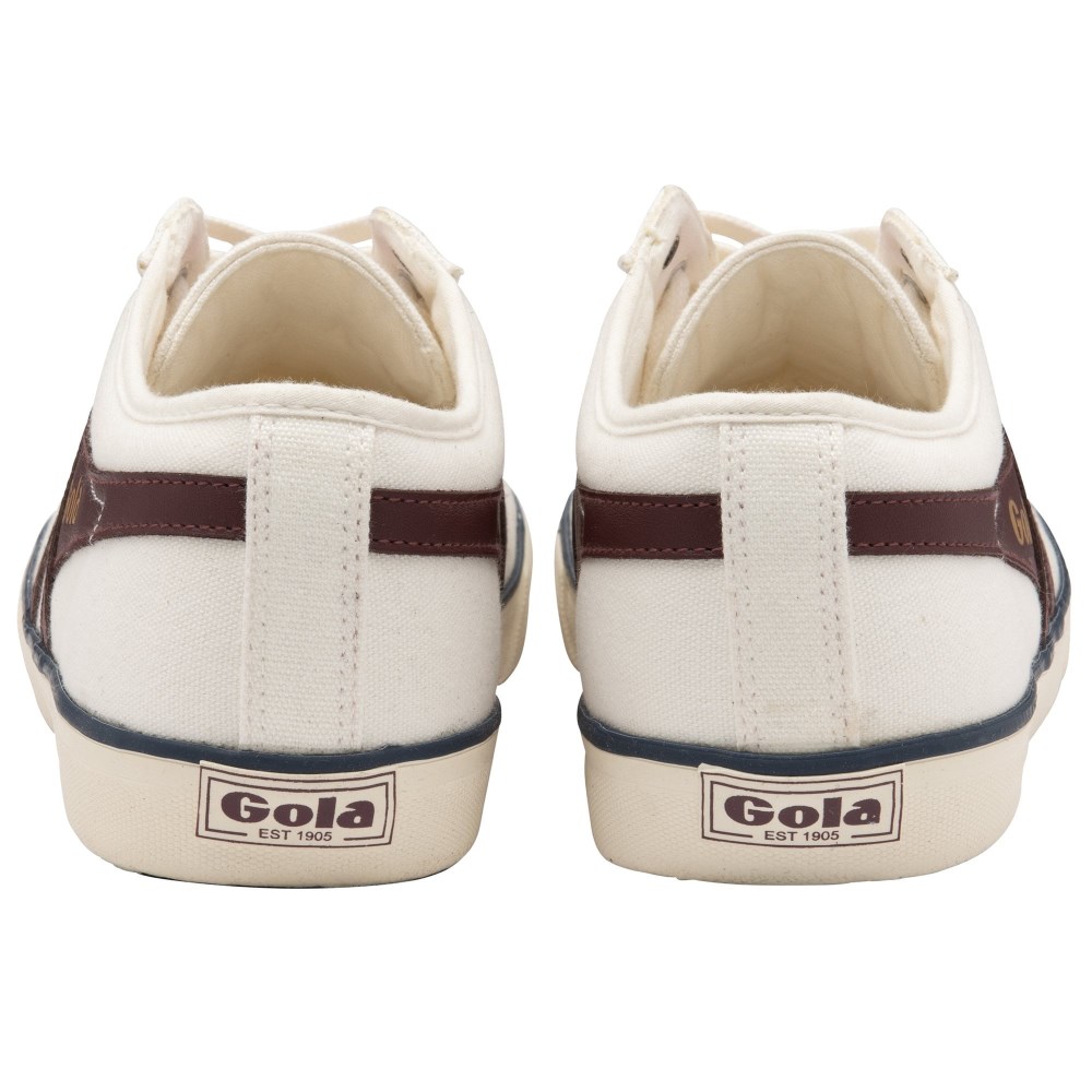 Vegan Gola Classics Men's Comet Plimsoll Sneakers - Off White/Burgundy/Navy