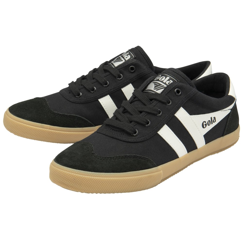 Gola Classics Men's Badminton Plimsoll Sneakers - Black/Off White/Gum