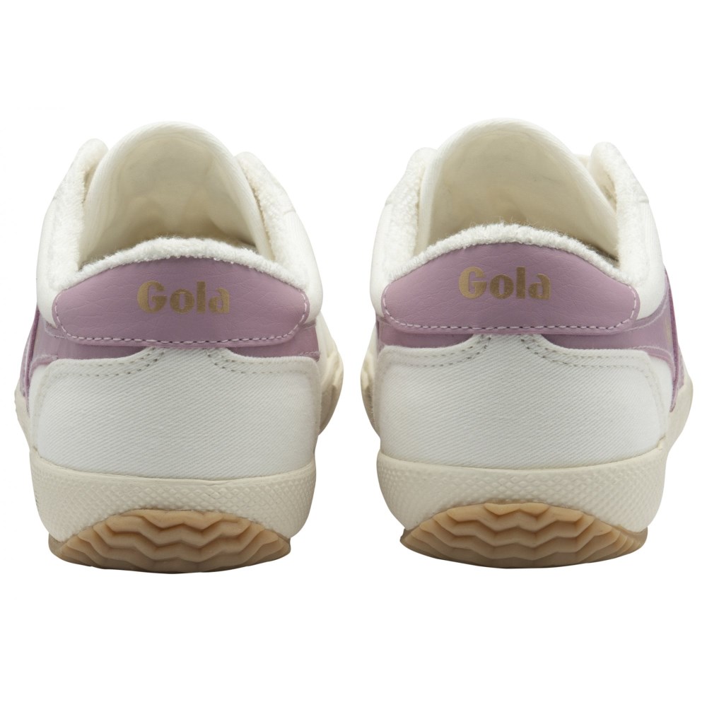 Vegan Gola Classics Women's Stratus Plimsoll Sneakers - Off White/Candy