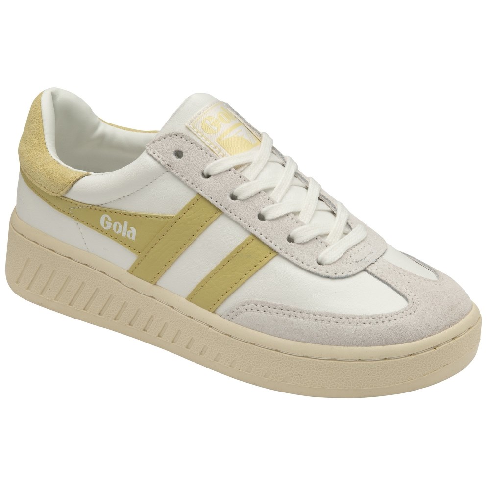 Gola Classics Women's Dropshot Sneakers - White/Lemon