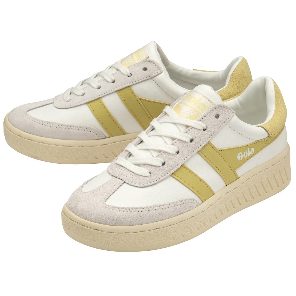 Gola Classics Women's Dropshot Sneakers - White/Lemon