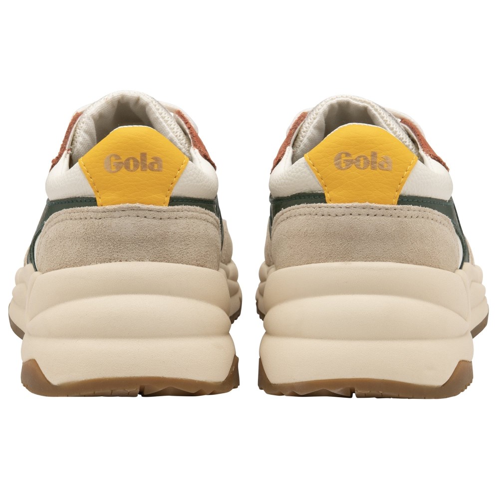Gola Classics Women's Saturn Quadrant Sneakers - Off White/Wheat/Evergreen/Sun