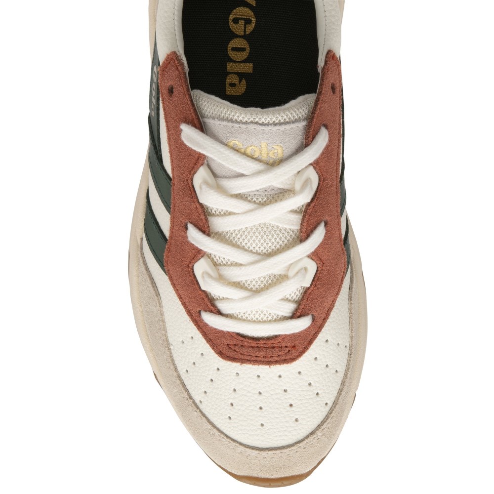 Gola Classics Women's Saturn Quadrant Sneakers - Off White/Wheat/Evergreen/Sun