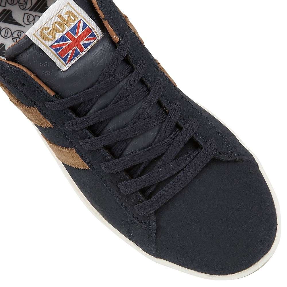 Gola Classics Men's Equipe Suede Sneakers - Navy/Tobacco