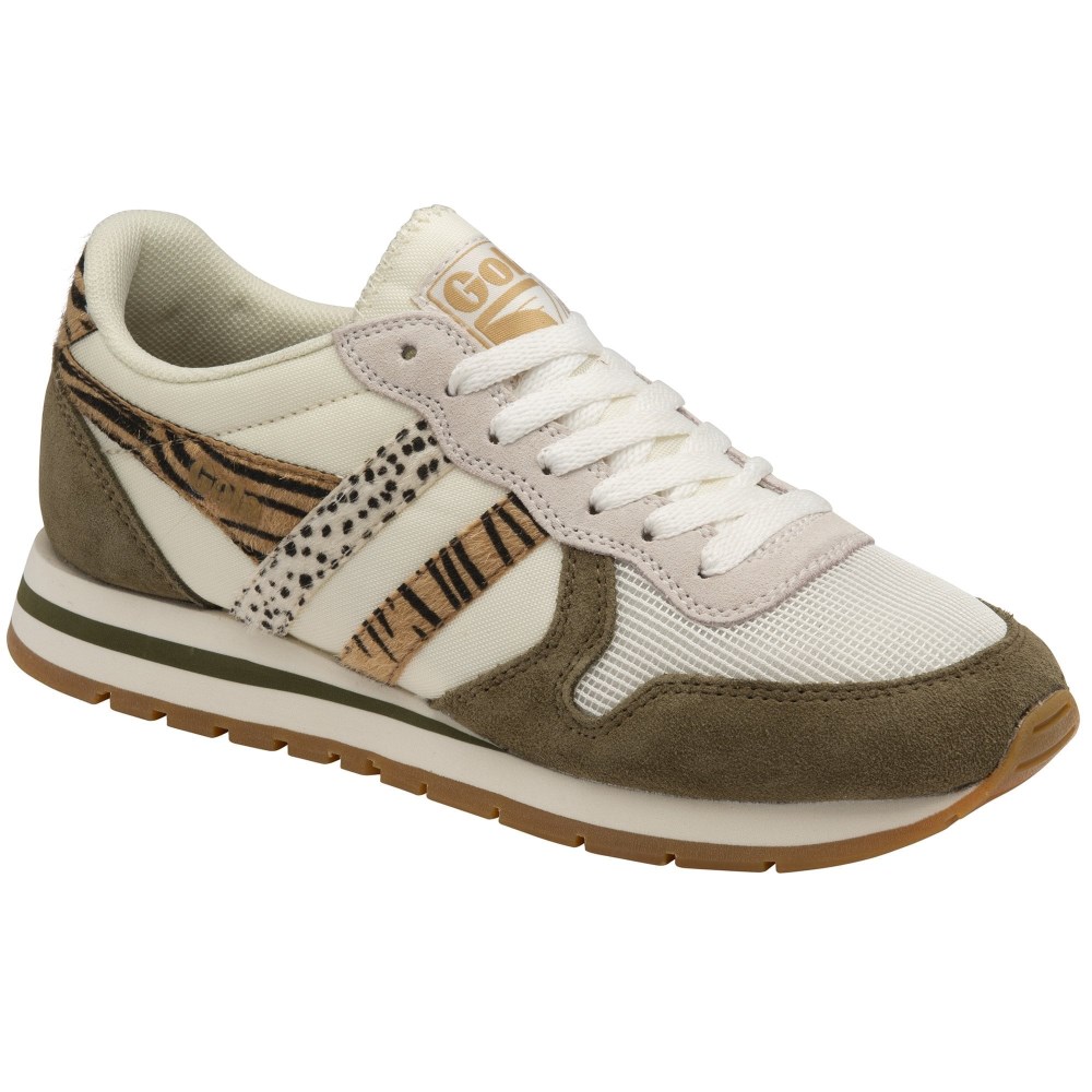 Gola Classics Women's Daytona Safari Sneakers - Off White/Khaki