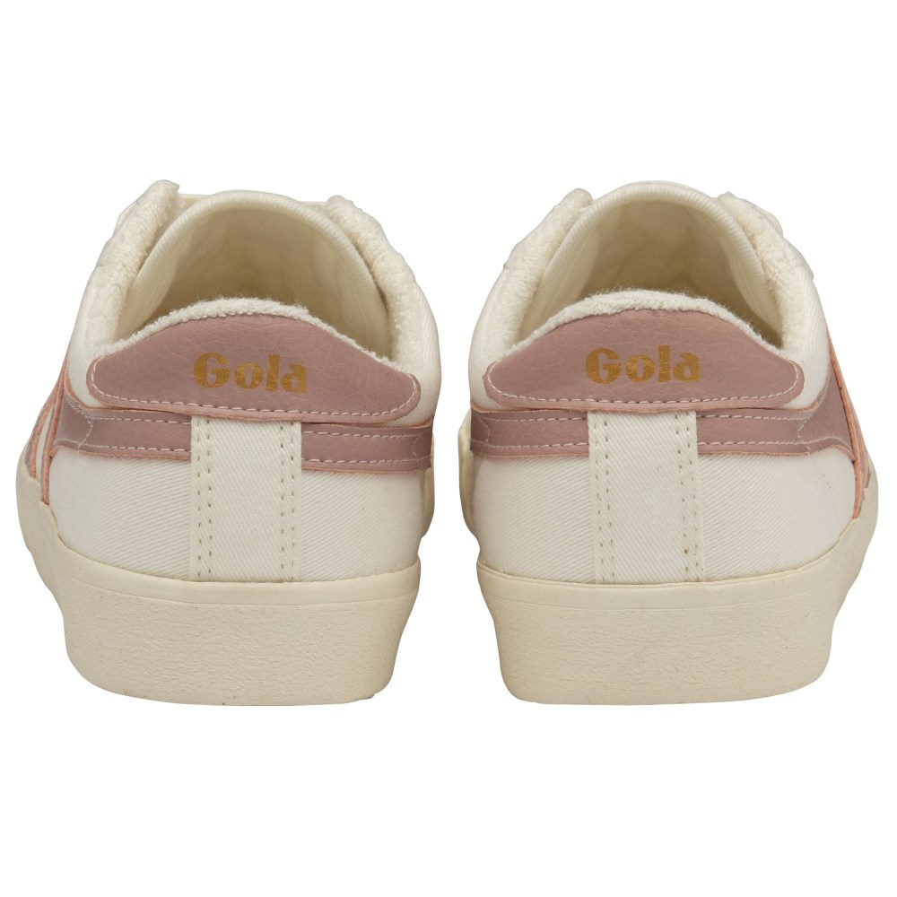 Vegan Gola Classics Women's Tennis Mark Cox Sneakers - Off White/Chalk Pink